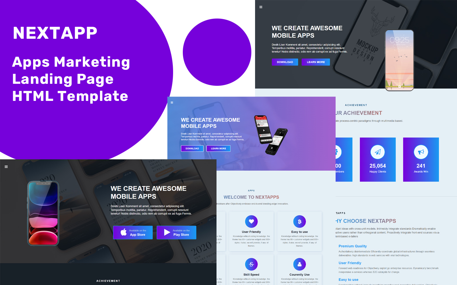 NextApp - Onepage Application Marketing Landing Page