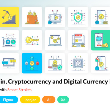 Currency Blockchain Icon Sets 234283