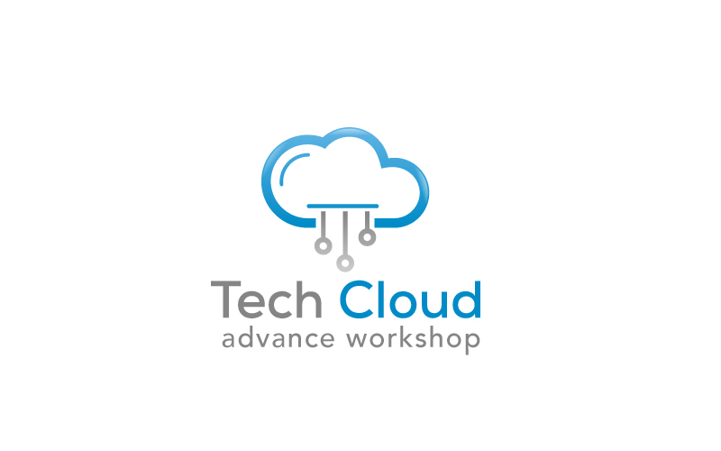 Digital Cloud Logo Design Template