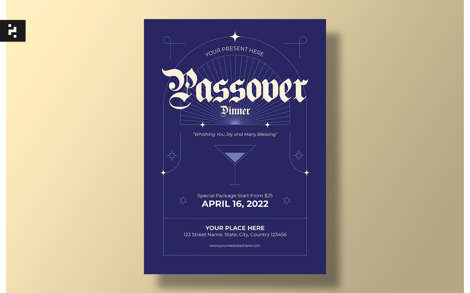 Passover Dinner Flyer Template