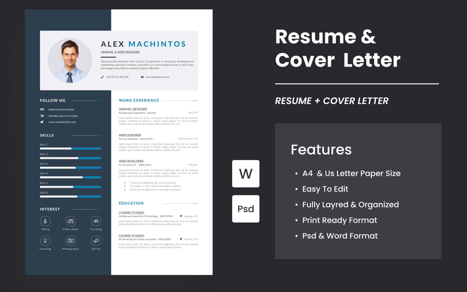 Minimal Resume And Cover Letter