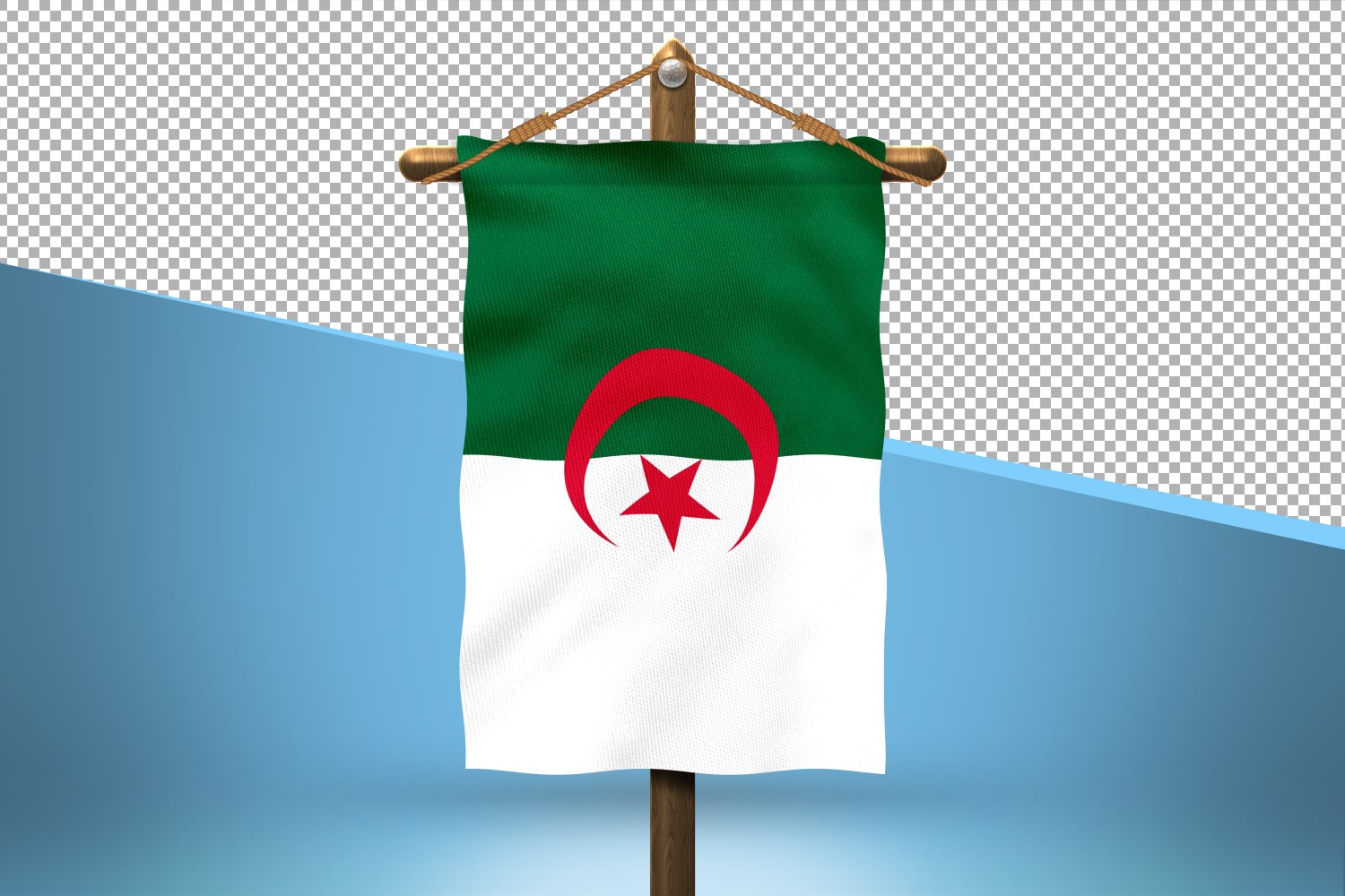 Algeria Hang Flag Design Background