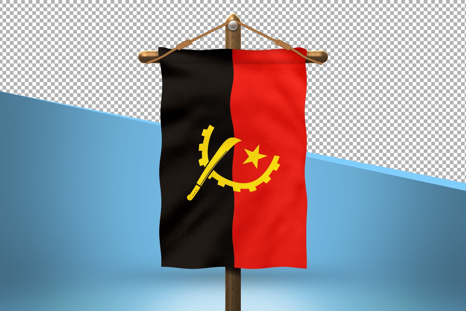 Angola Hang Flag Design Background