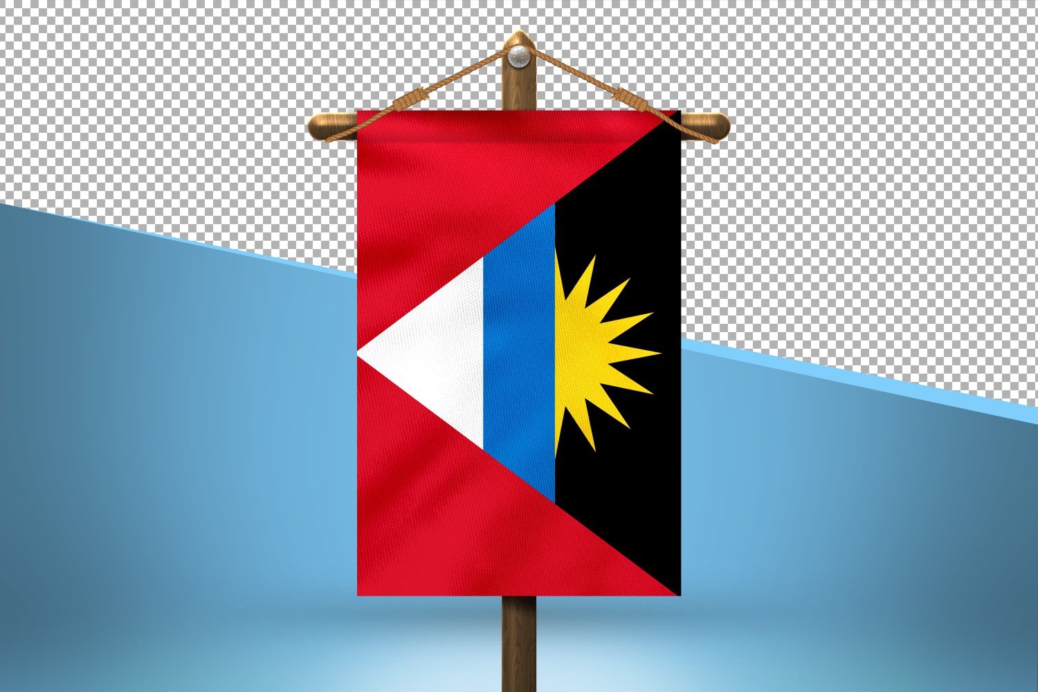 Antigua and Barbuda Hang Flag Design Background