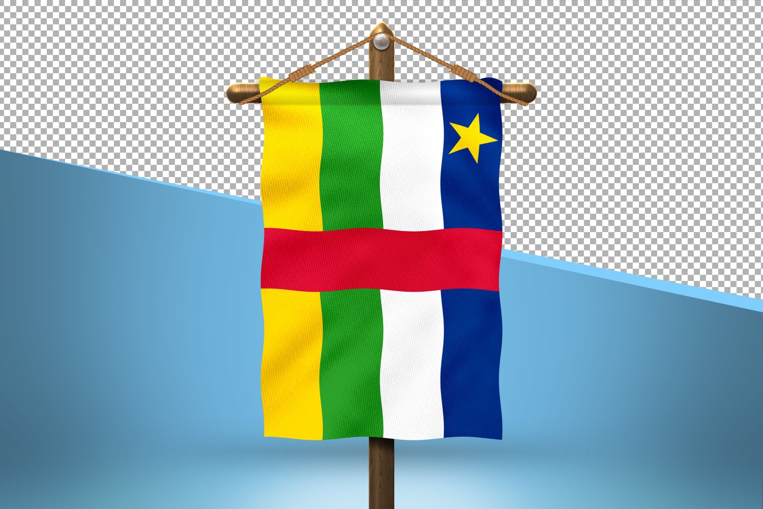 Central African Republic Hang Flag Design Background