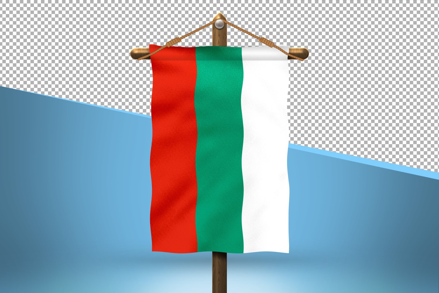 Bulgaria Hang Flag Design Background