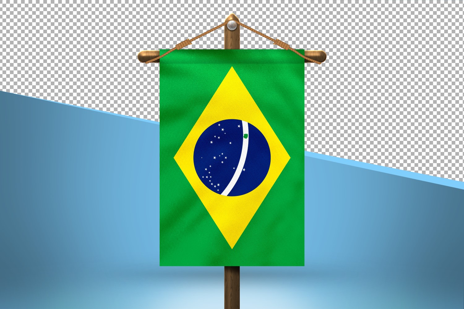 Brazil Hang Flag Design Background