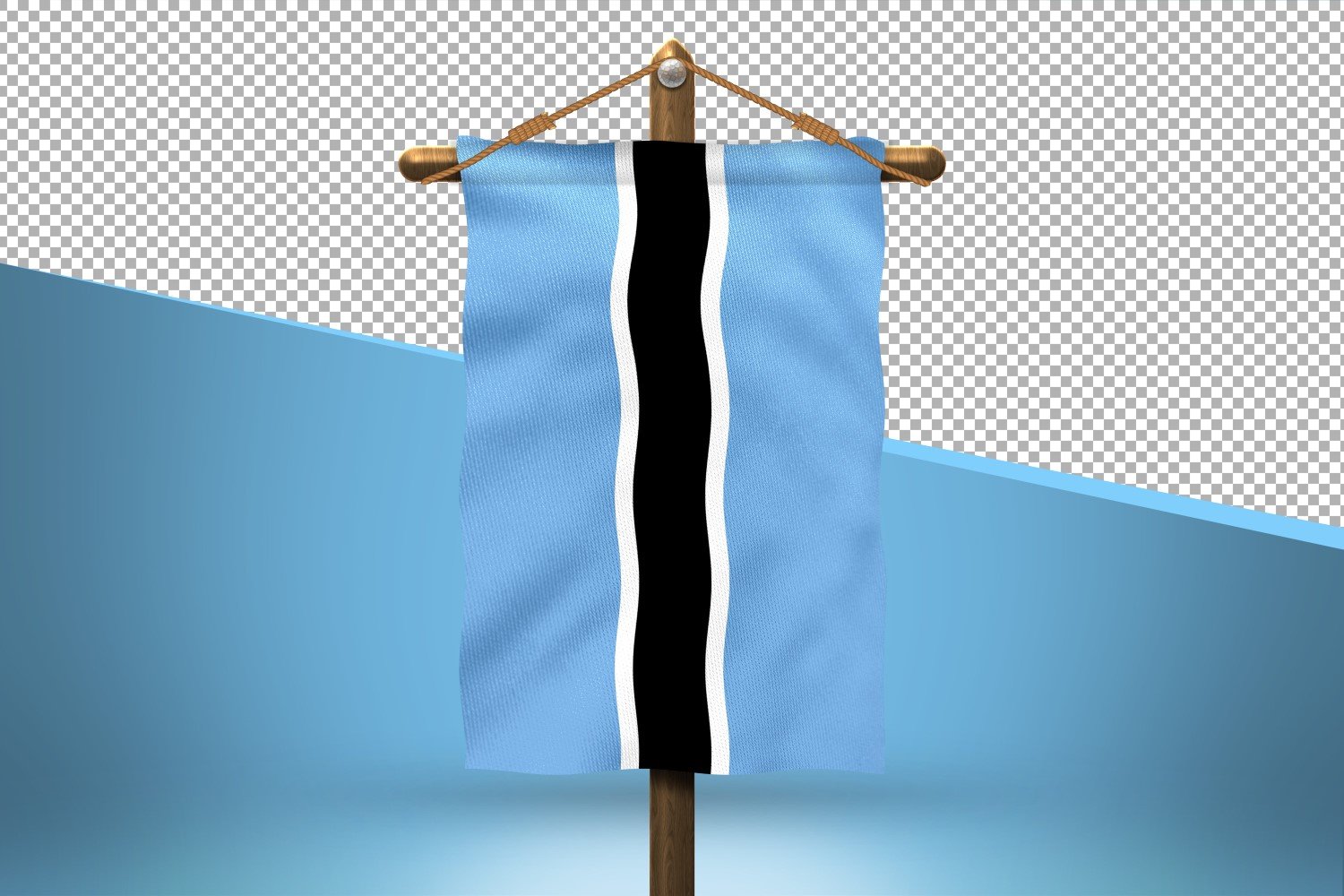 Botswana Hang Flag Design Background