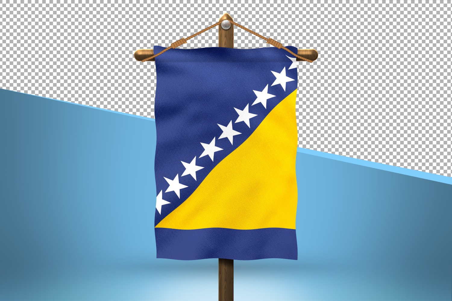 Bosnia and Herzegovina Hang Flag Design Background