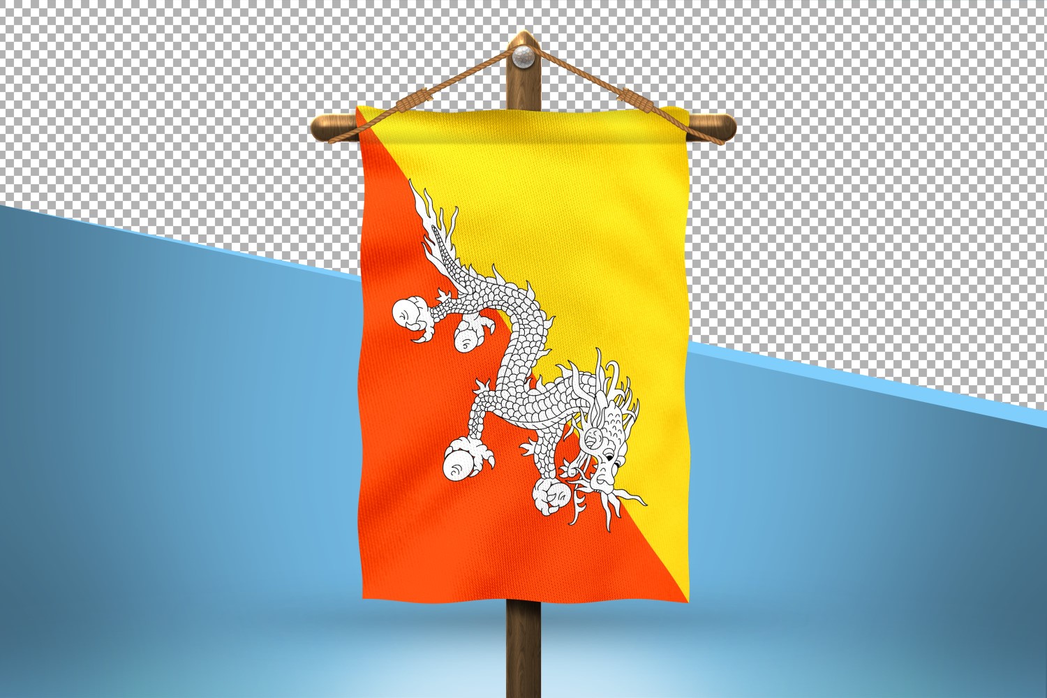 Bhutan Hang Flag Design Background