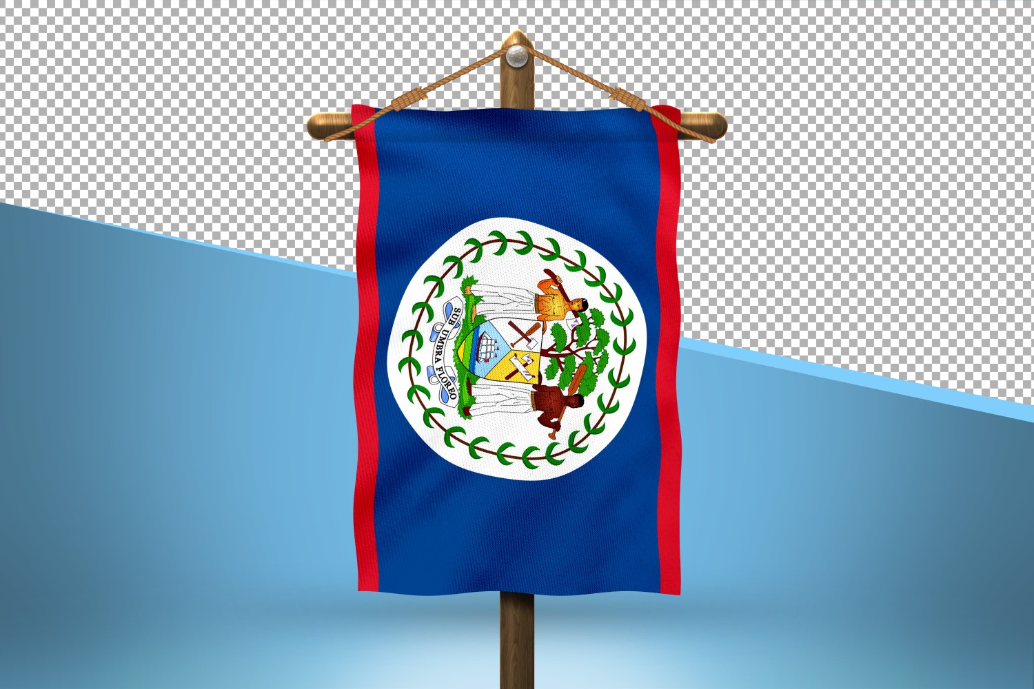 Belize Hang Flag Design Background