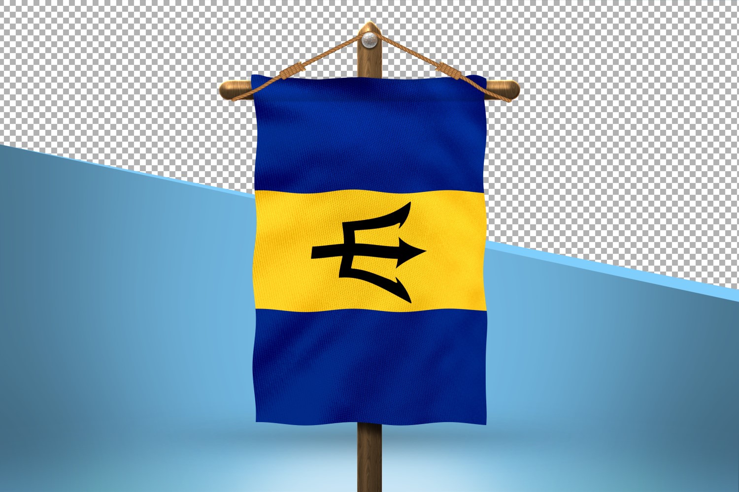 Barbados Hang Flag Design Background