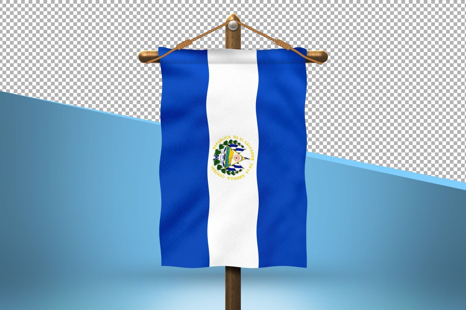 El Salvador Hang Flag Design Background