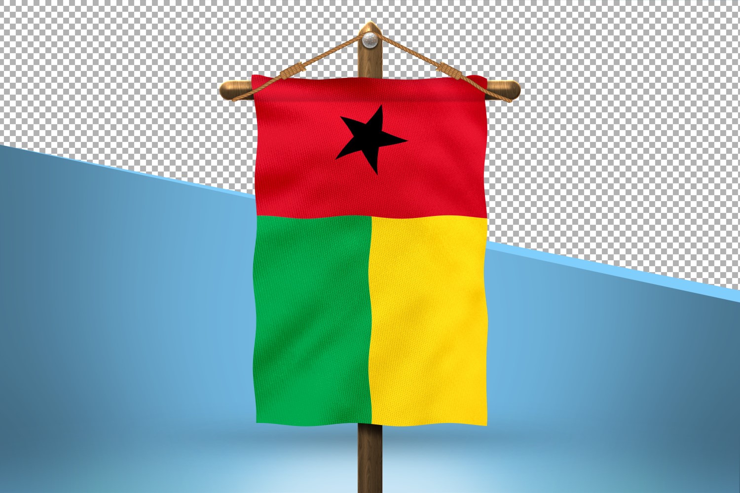 Guinea-Bissau Hang Flag Design Background