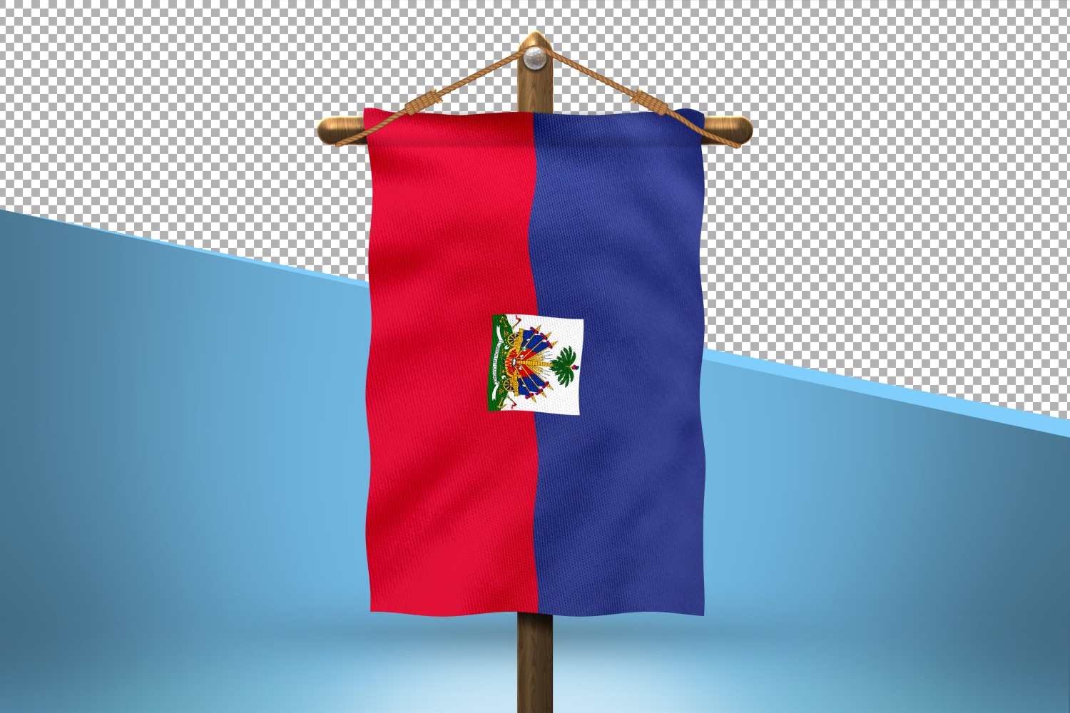 Haiti Hang Flag Design Background