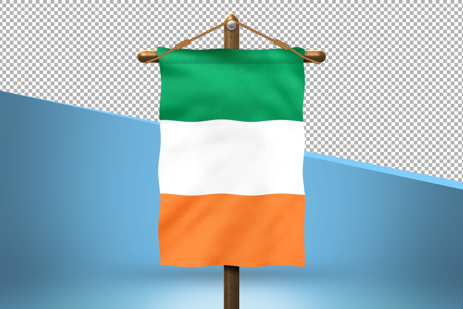 Ireland Hang Flag Design Background