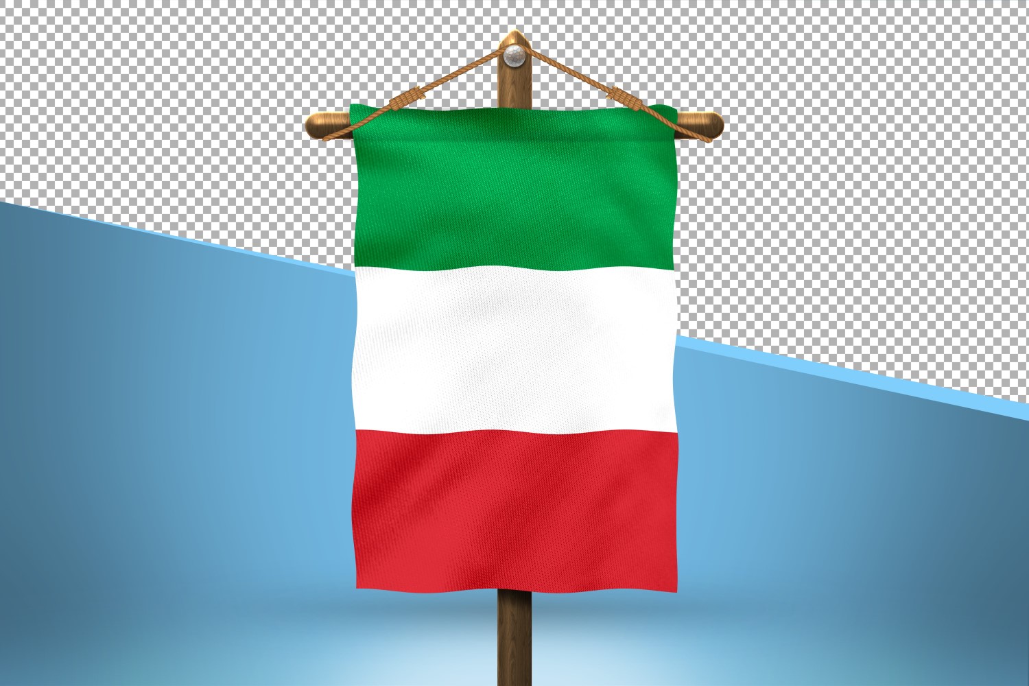 Italy Hang Flag Design Background