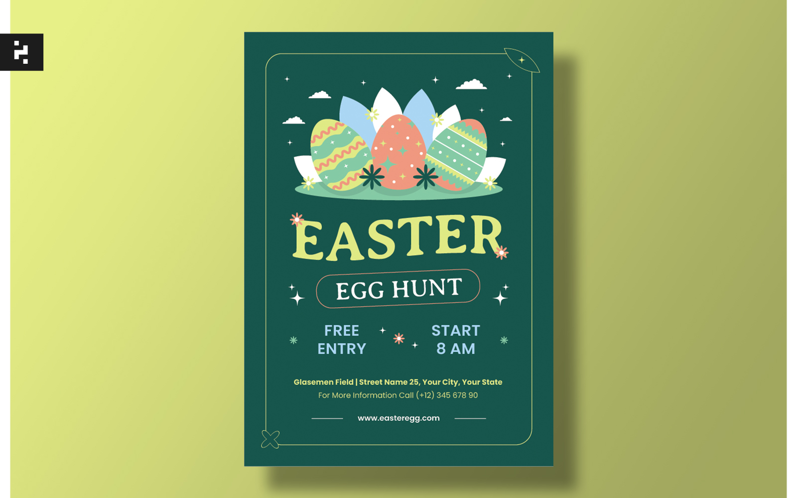 Happy Easter Flyer Template