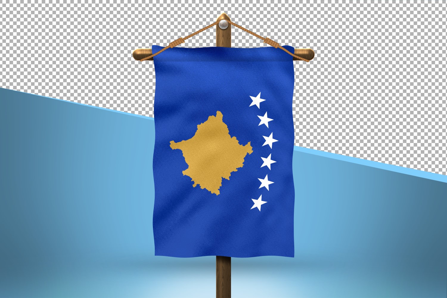 Kosovo Hang Flag Design Background