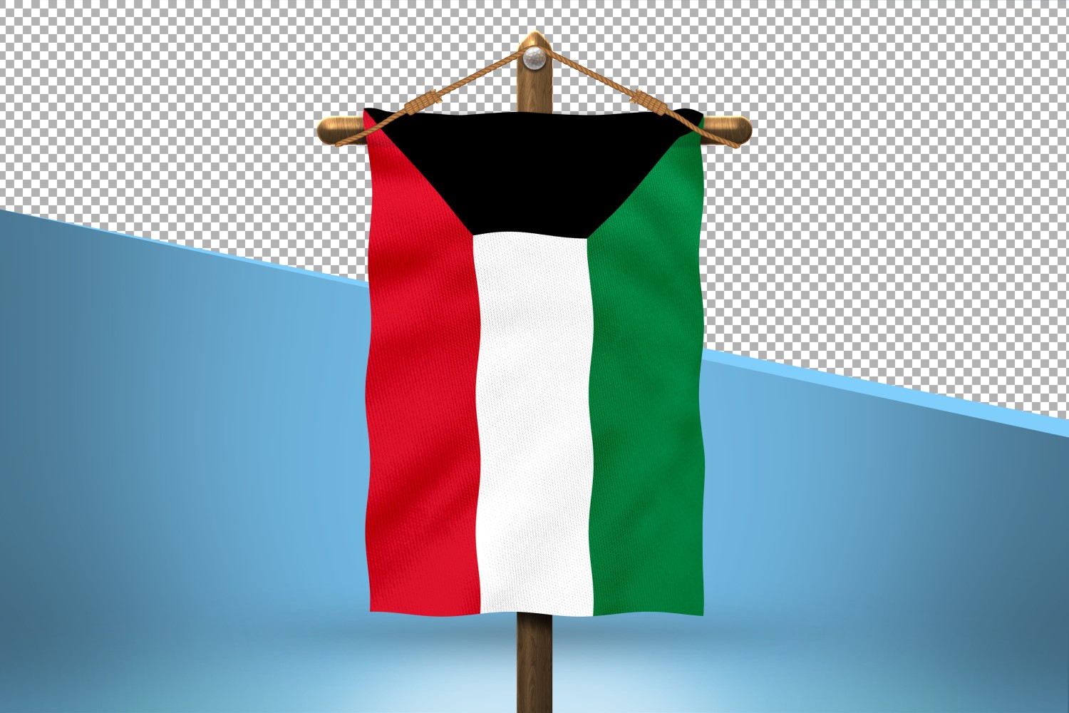 Kuwait Hang Flag Design Background