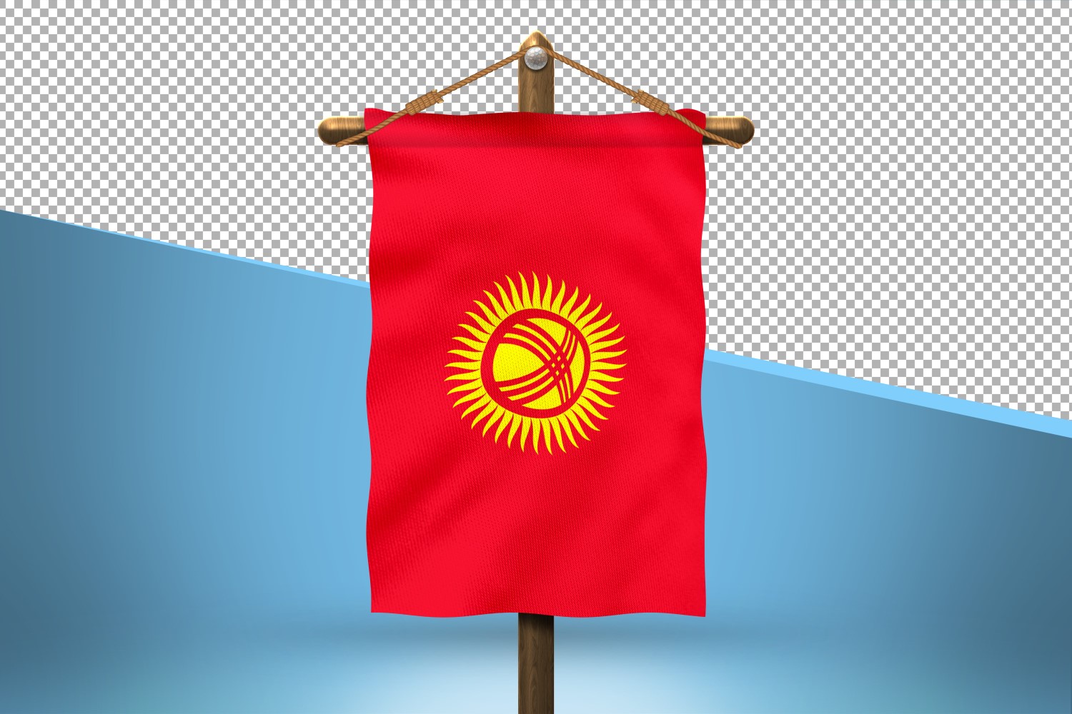 Kyrgyzstan Hang Flag Design Background