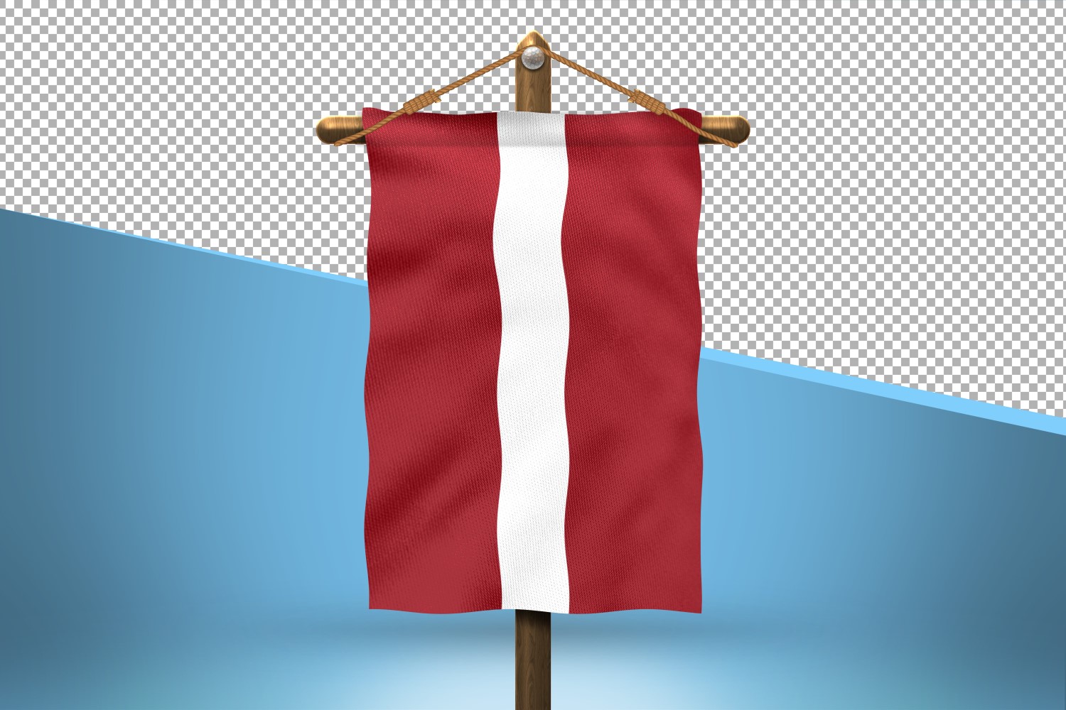 Latvia Hang Flag Design Background