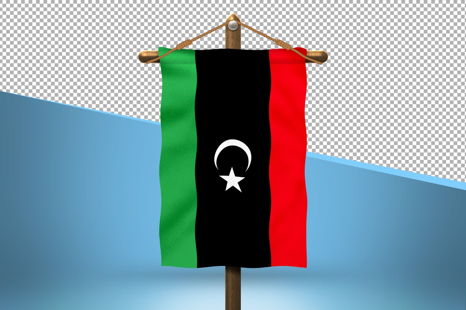 Libya Hang Flag Design Background