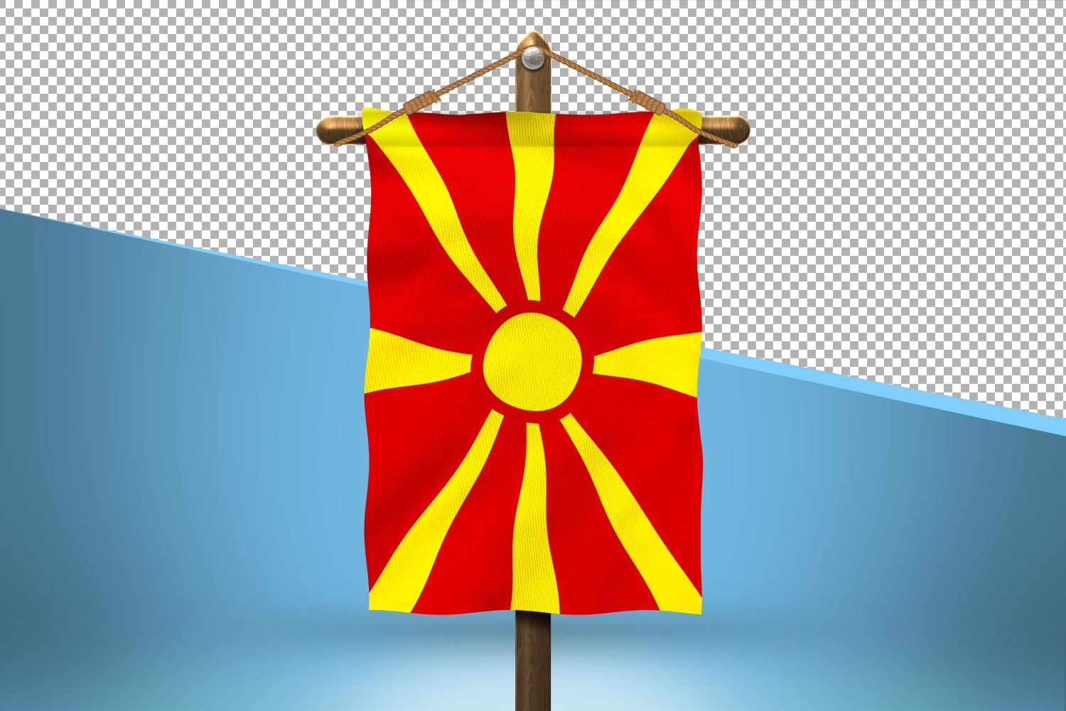 Macedonia Hang Flag Design Background