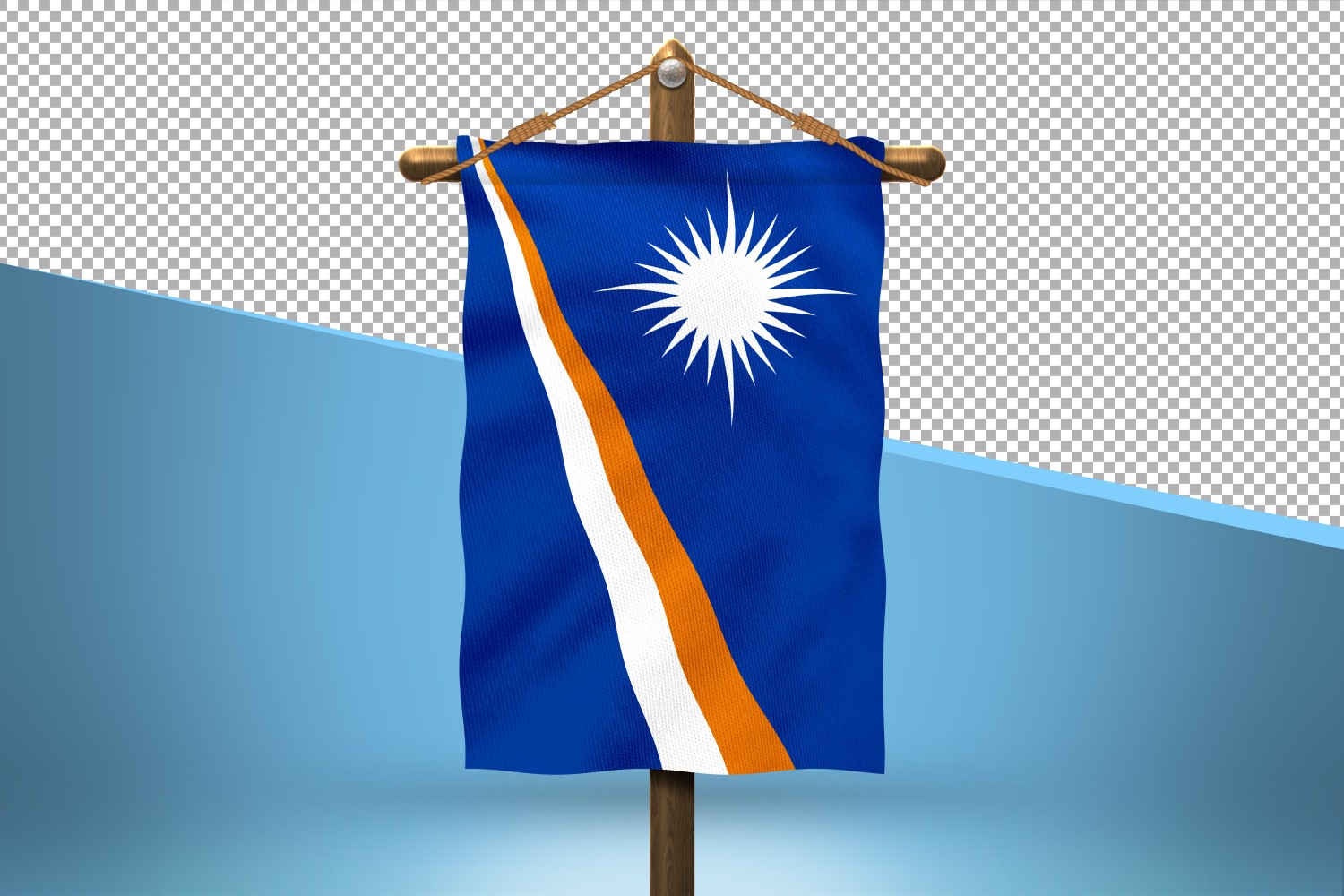 Marshall Islands Hang Flag Design Background