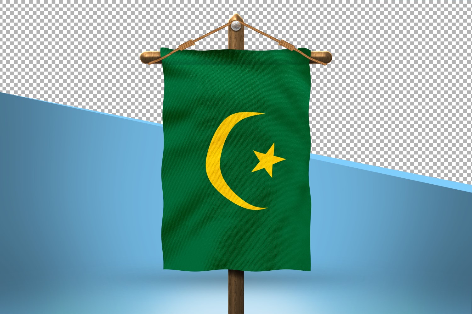 Mauritania Hang Flag Design Background