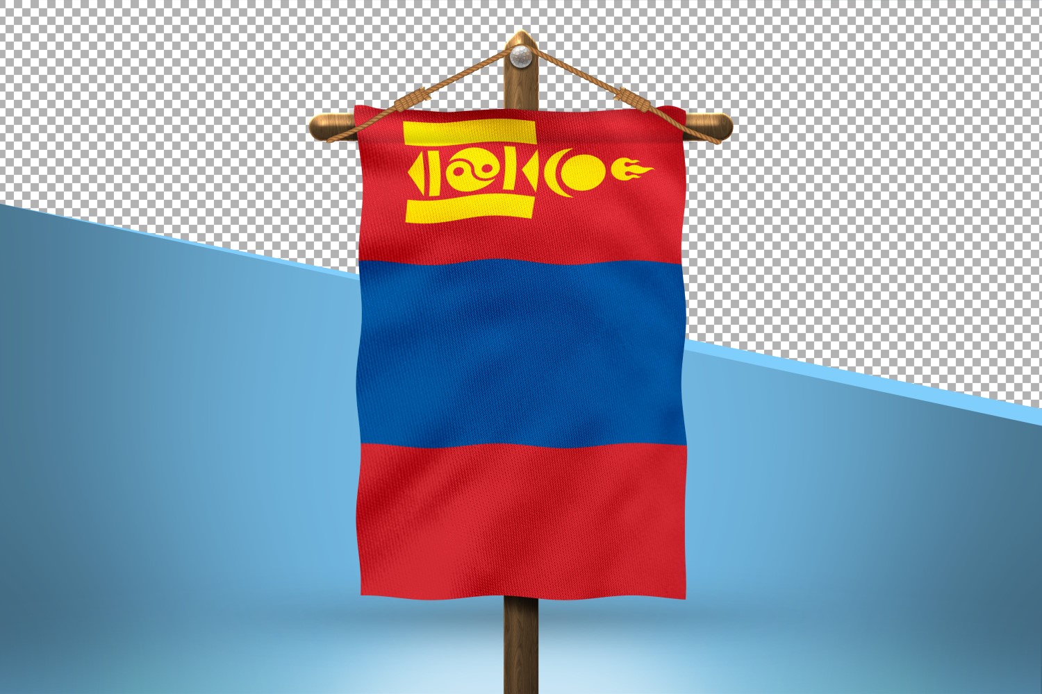 Mongolia Hang Flag Design Background