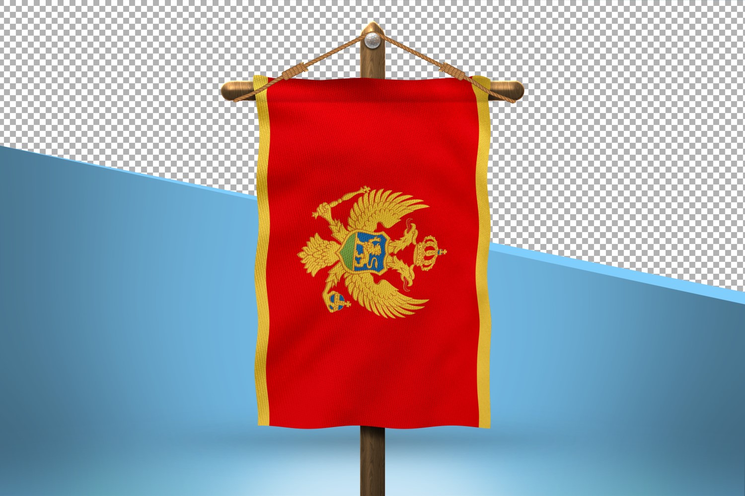 Montenegro Hang Flag Design Background