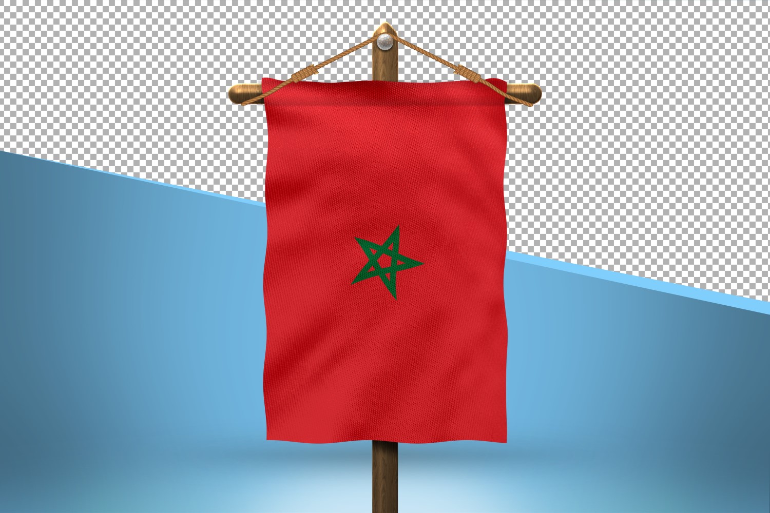 Morocco Hang Flag Design Background