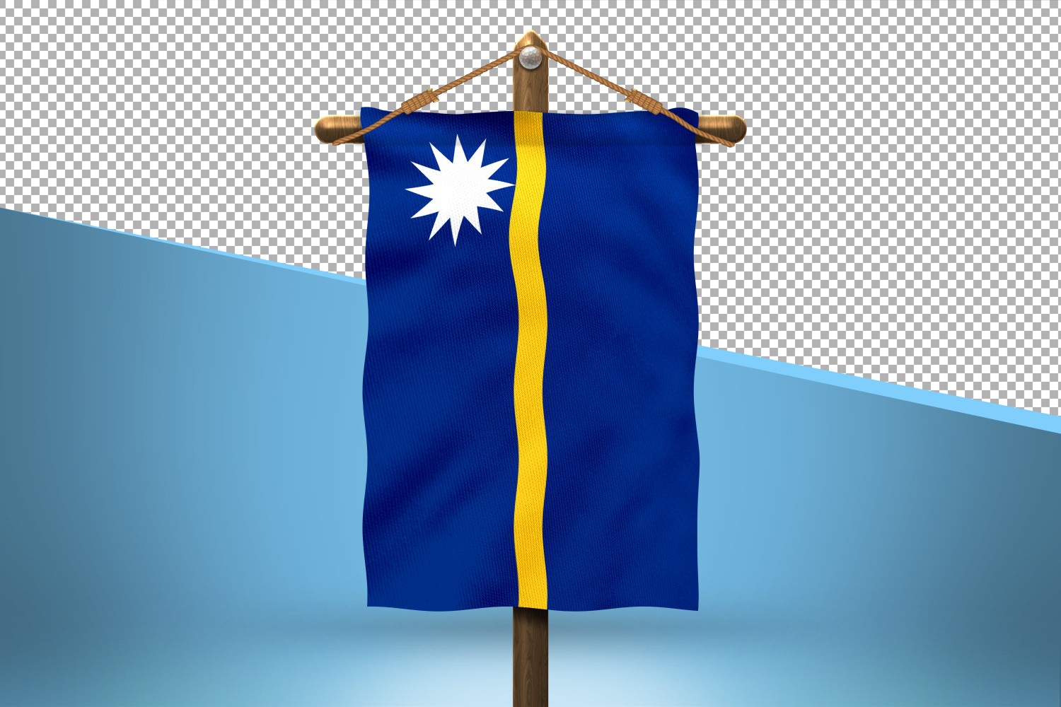 Nauru Hang Flag Design Background