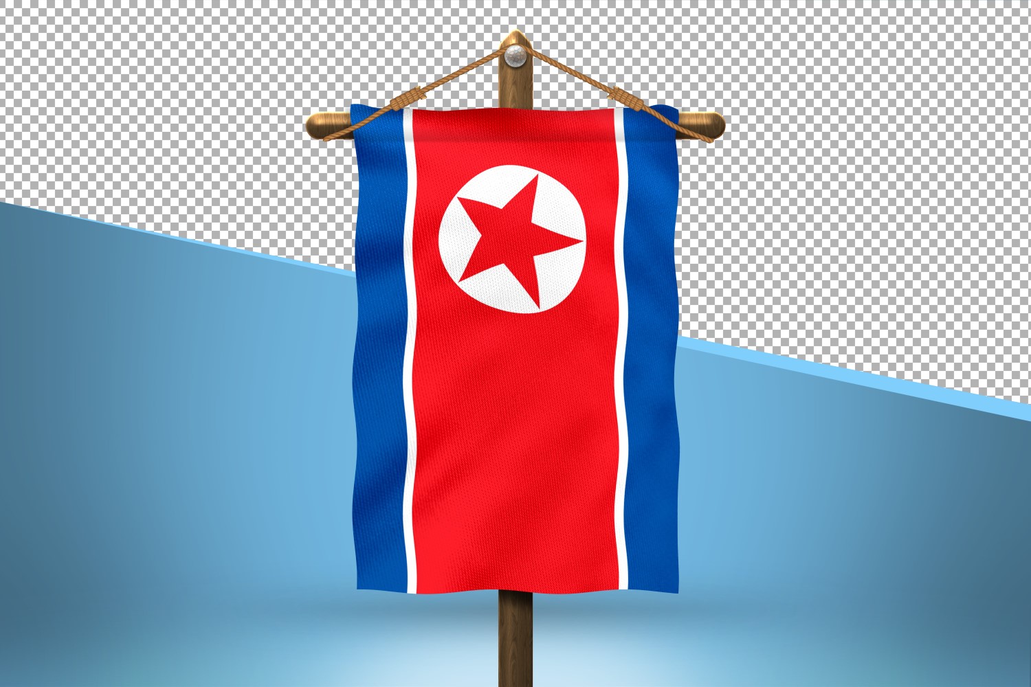 North Korea Hang Flag Design Background