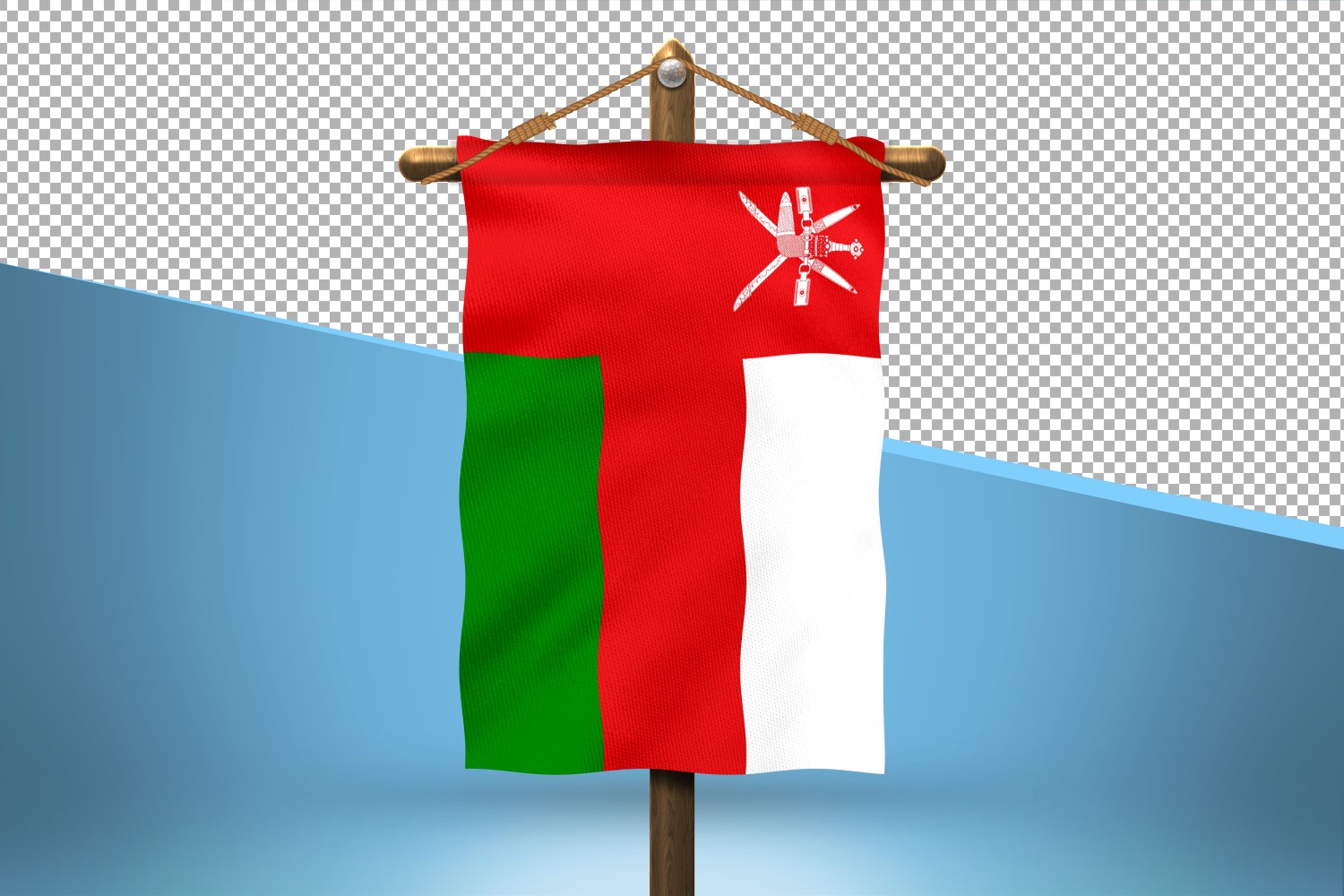 Oman Hang Flag Design Background