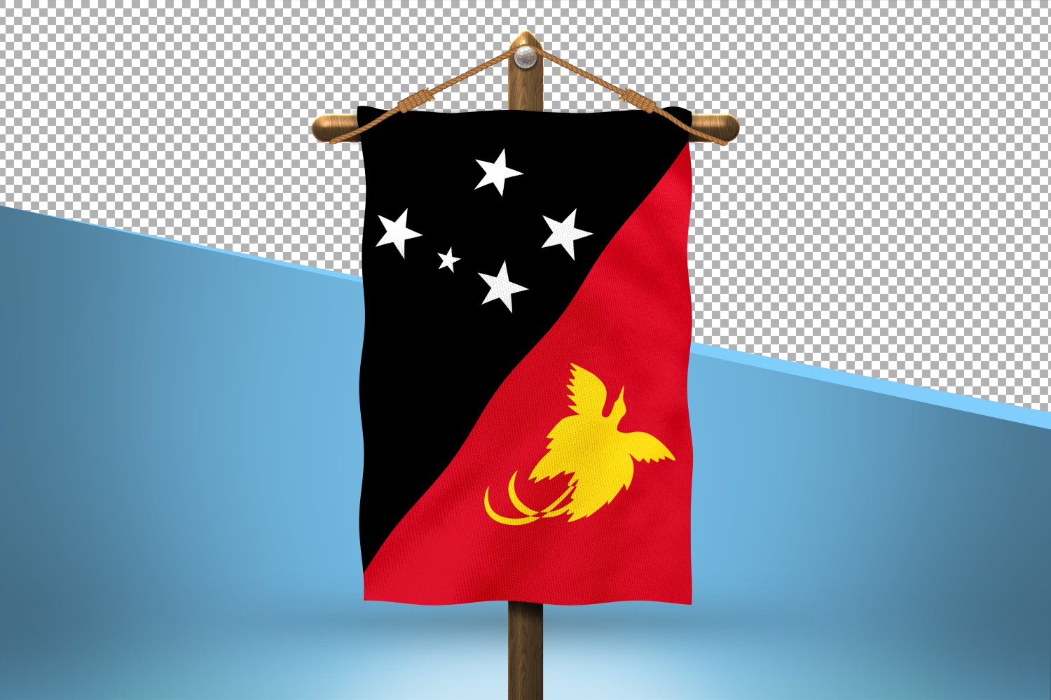 Papua New Guinea Hang Flag Design Background