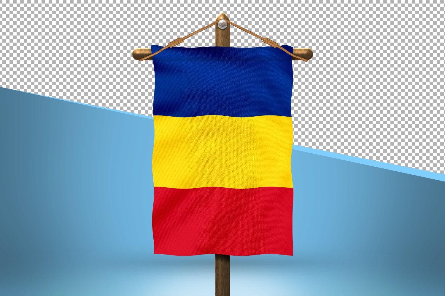 Romania Hang Flag Design Background