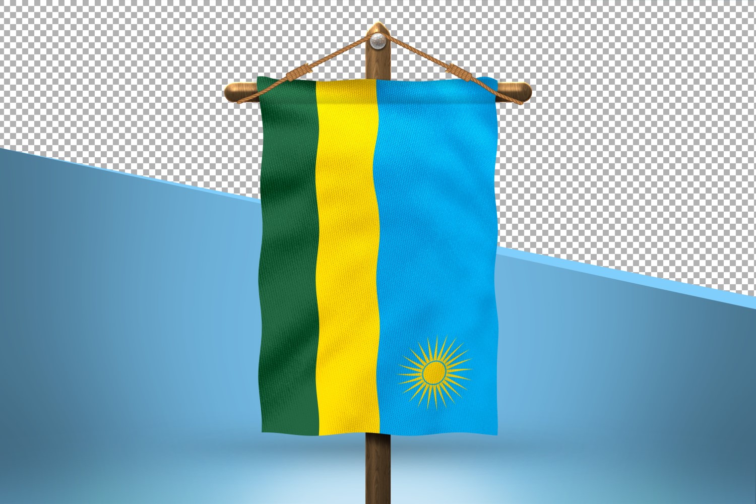 Rwanda Hang Flag Design Background