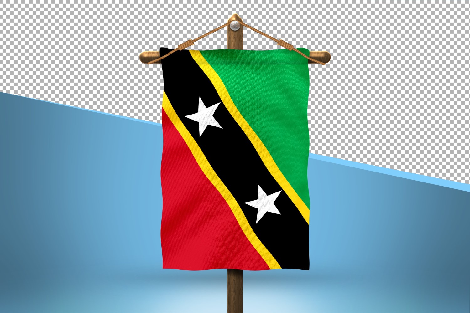 Saint Kitts and Nevis Hang Flag Design Background