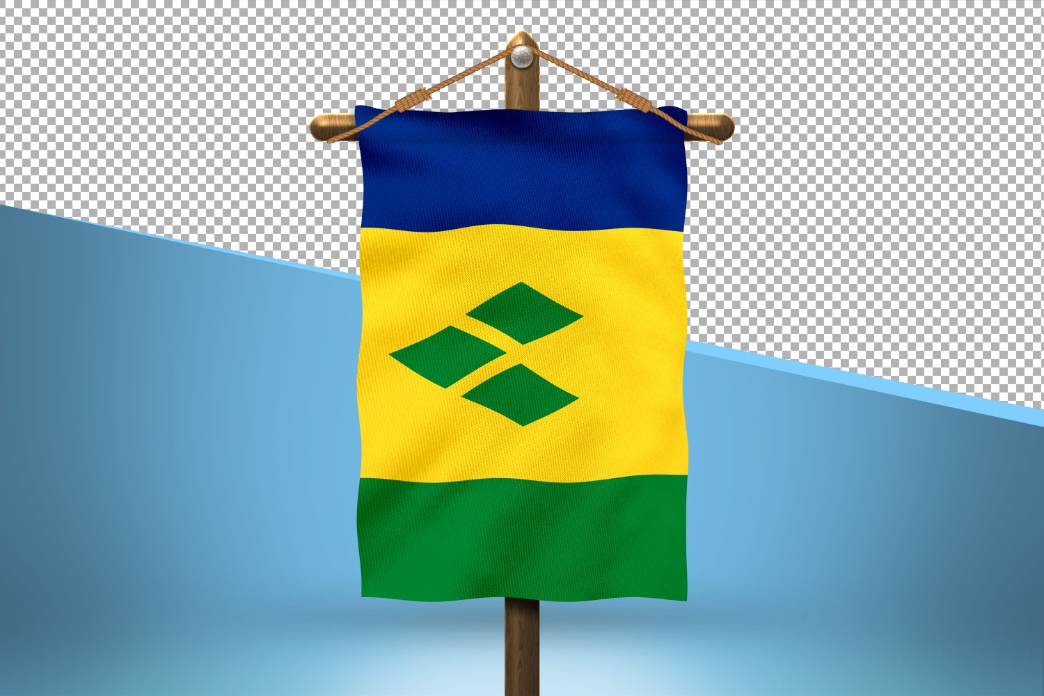 Saint Vincent and the Grenadines Hang Flag Design Background