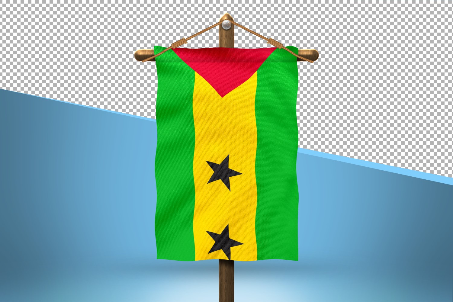 Sao Tome and Principe Hang Flag Design Background