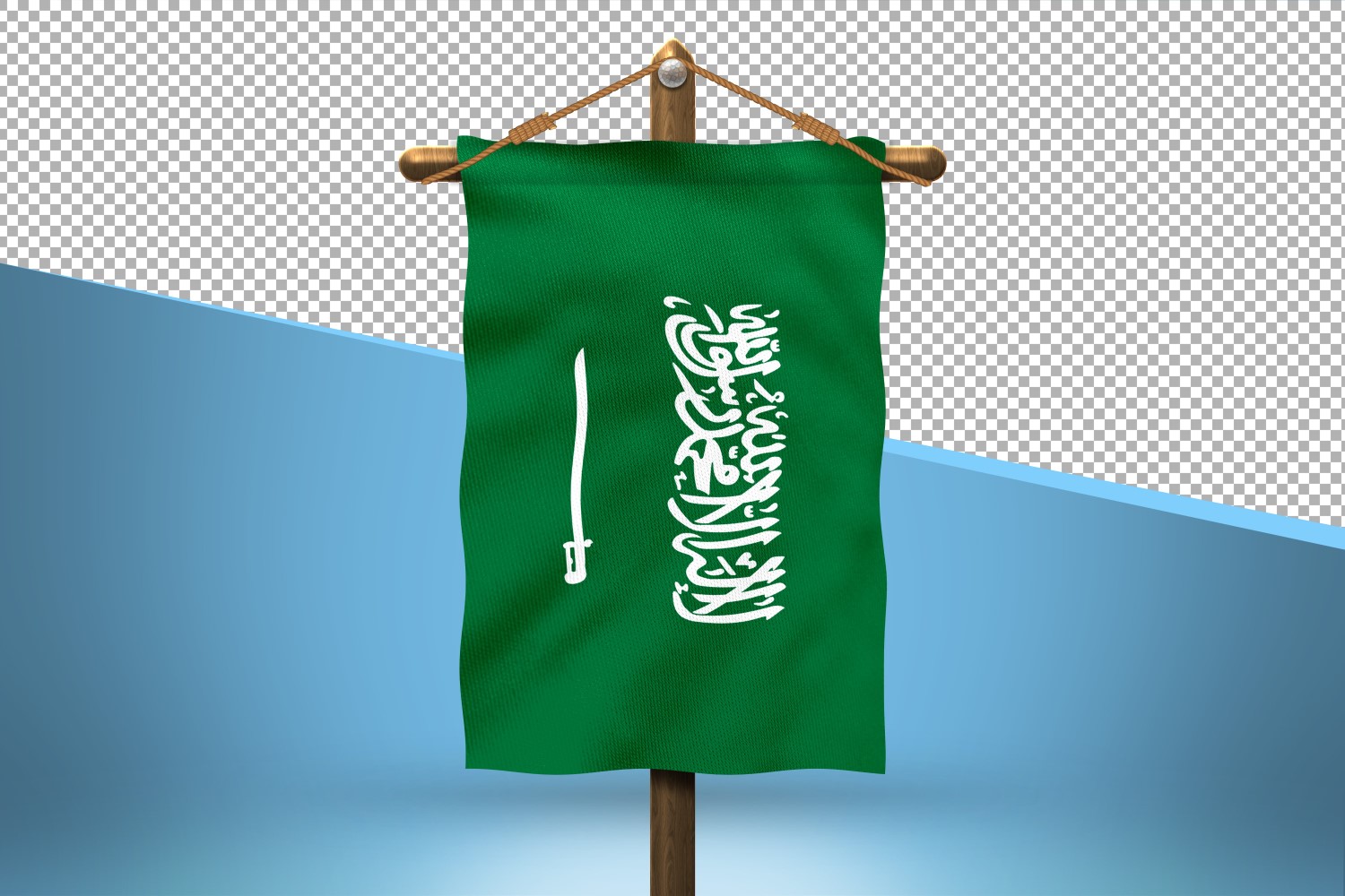 Saudi Arabia Hang Flag Design Background