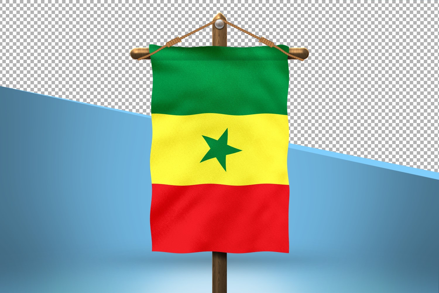 Senegal Hang Flag Design Background