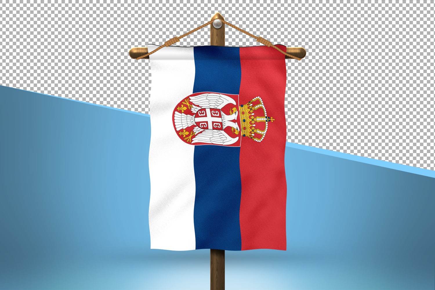 Serbia Hang Flag Design Background