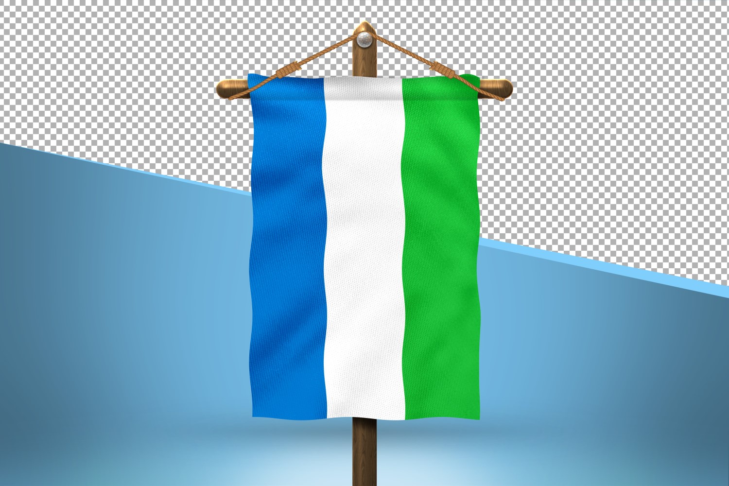 Sierra Leone Hang Flag Design Background