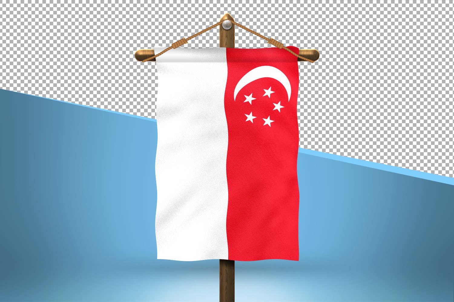 Singapore Hang Flag Design Background