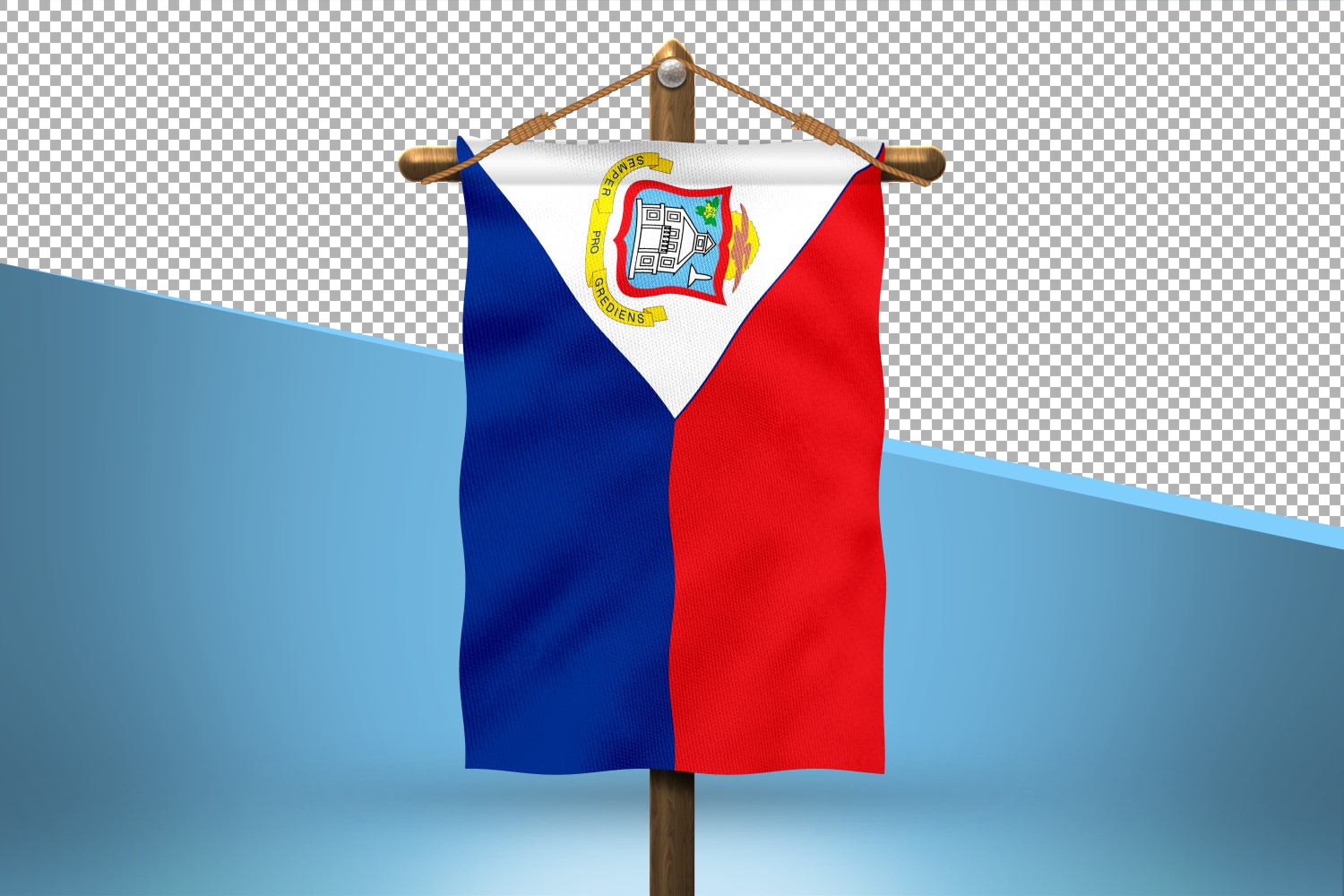 Sint Maarten Hang Flag Design Background