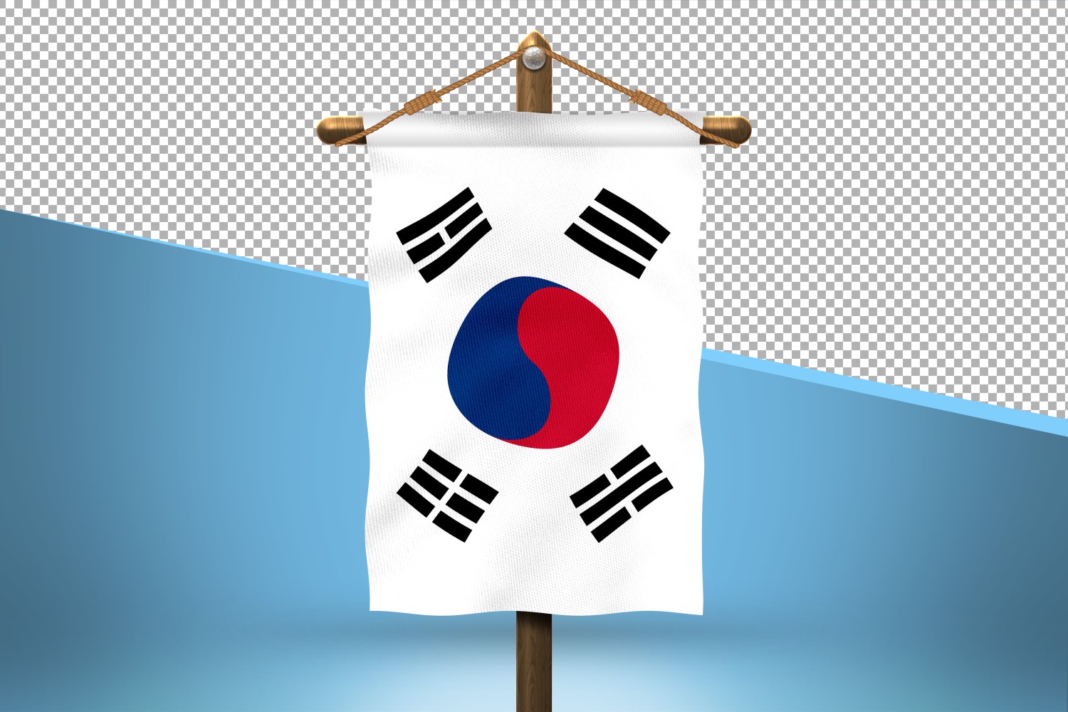 South Korea Hang Flag Design Background