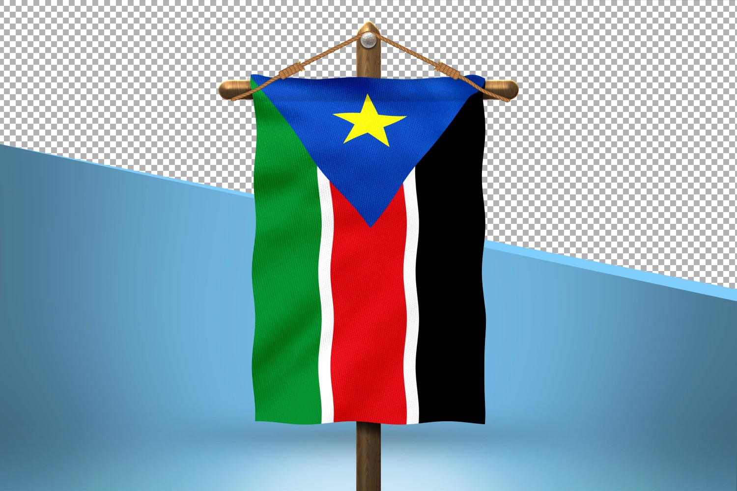 South Sudan Hang Flag Design Background